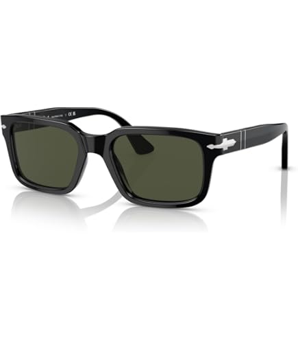 Amazon.com: Persol Unisex PO3272S Rectangular Sunglasses, Black